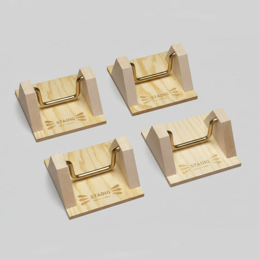 Schwingfüße aus Holz